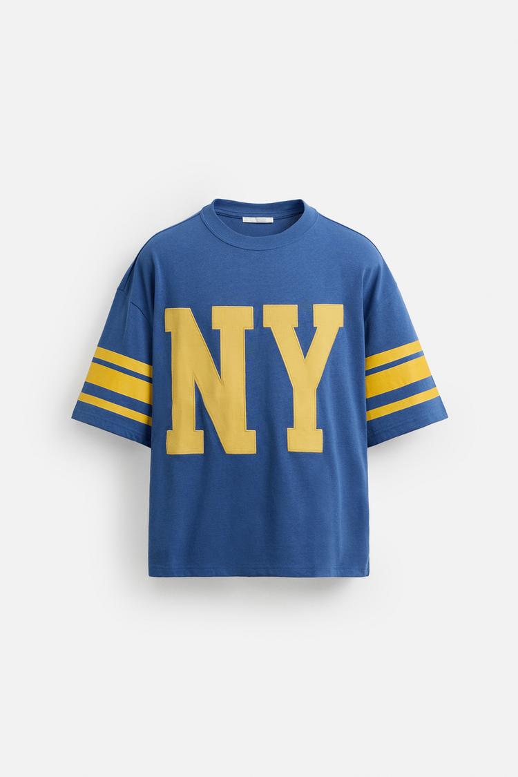 NY Varsity Oversized T-Shirt - Atlantic Blue