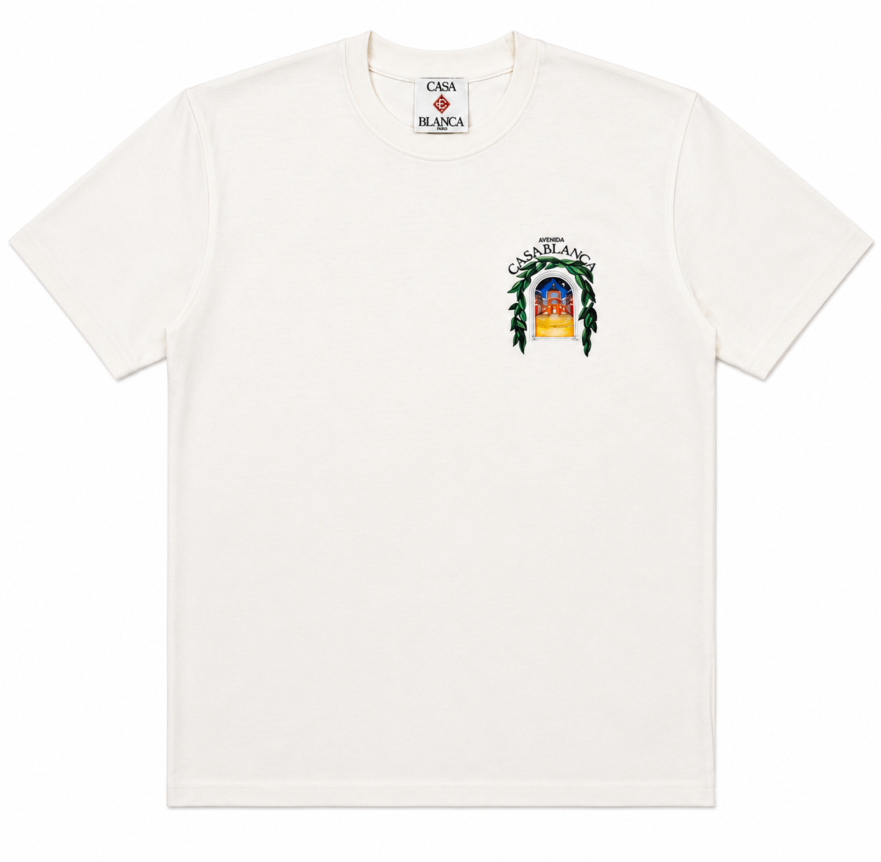 * CASABLANCA Avenida Back Print T-Shirt – Premium Cotton (White & Black)