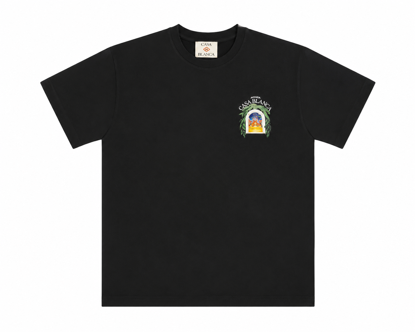* CASABLANCA Avenida Back Print T-Shirt – Premium Cotton (White & Black)