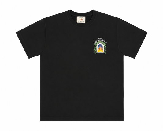 * CASABLANCA Avenida Back Print T-Shirt – Premium Cotton (White & Black)