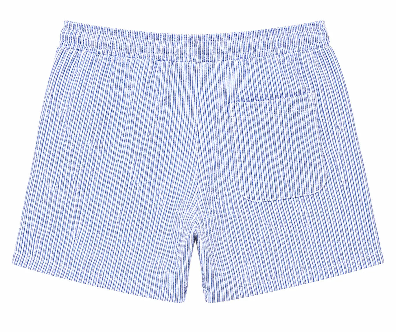 BOSS Men’s Blue & White Seersucker Stripe Swim Shorts