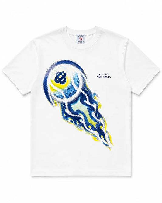 Casablanca Jellyfish Graphic T-Shirt – Premium Cotton Oversized Streetwear Tee | Black& White