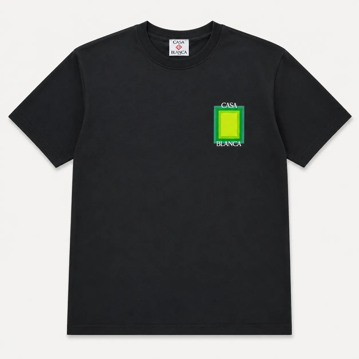 Casablanca Gradient Logo T-Shirt – Premium Cotton Crew Neck Tee | Black & White