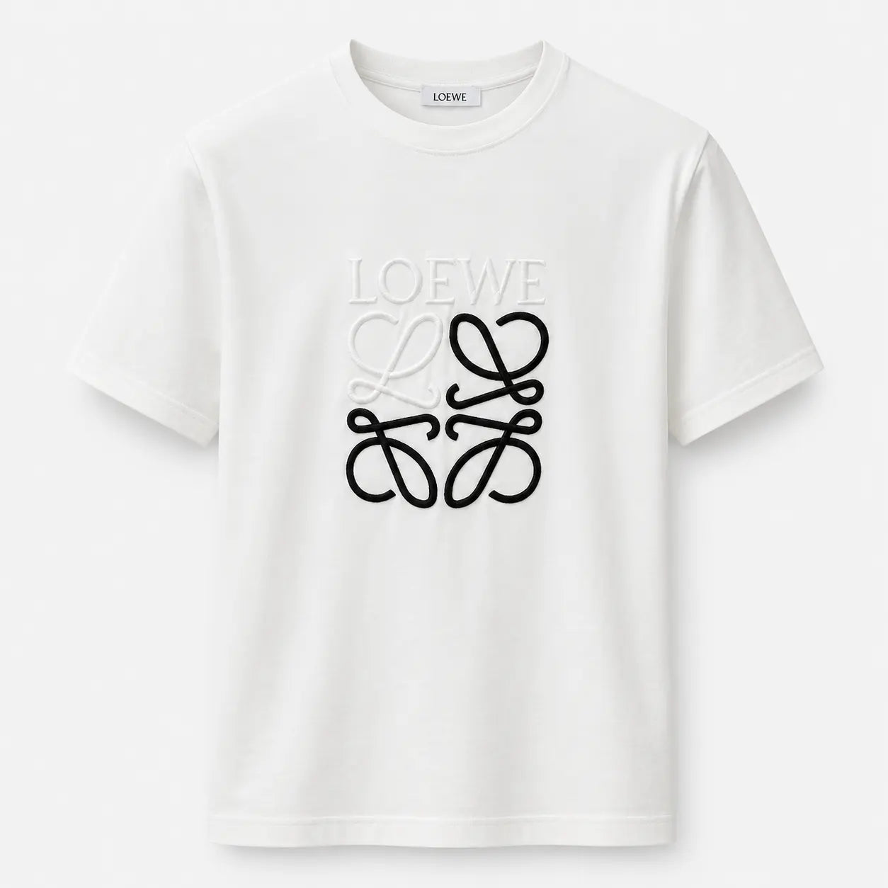 LOEWE Embroidered Anagram T-Shirt – White