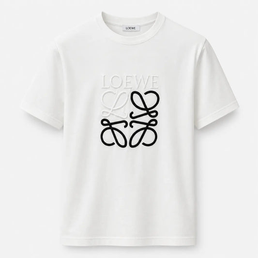 LOEWE Embroidered Anagram T-Shirt – White