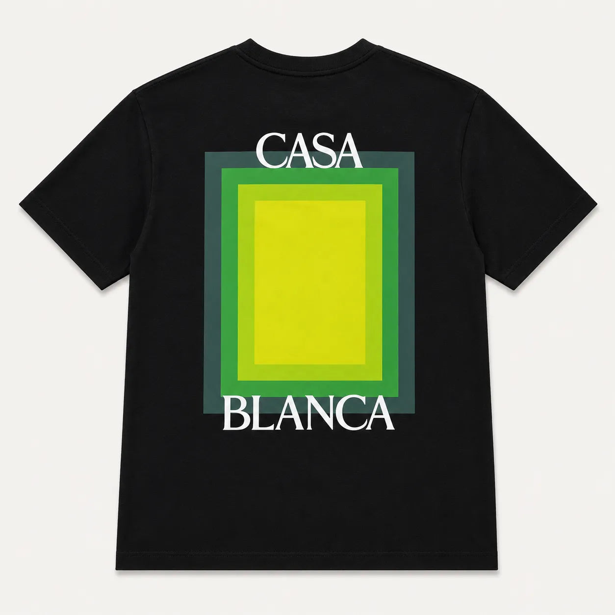 Casablanca Gradient Logo T-Shirt – Premium Cotton Crew Neck Tee | Black & White