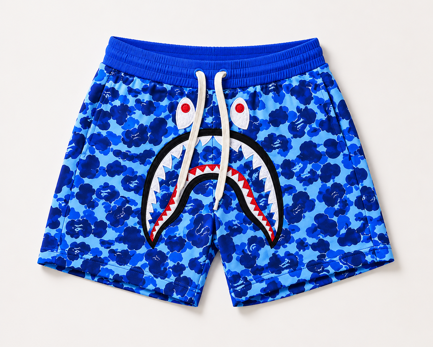 BAPE Shark Camo Shorts - blue