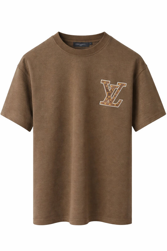 Louis Vuitton Monogram Flower Graphic T-Shirt - Mocha Brown Luxury Edition