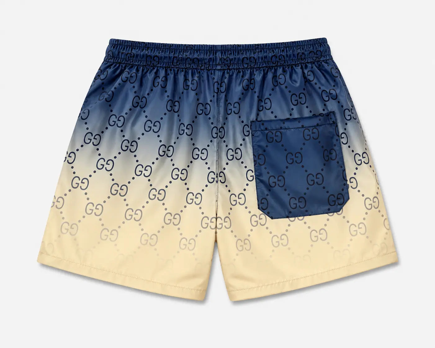 Gucci GG Pattern Ombre Swim Shorts Navy Blue Cream