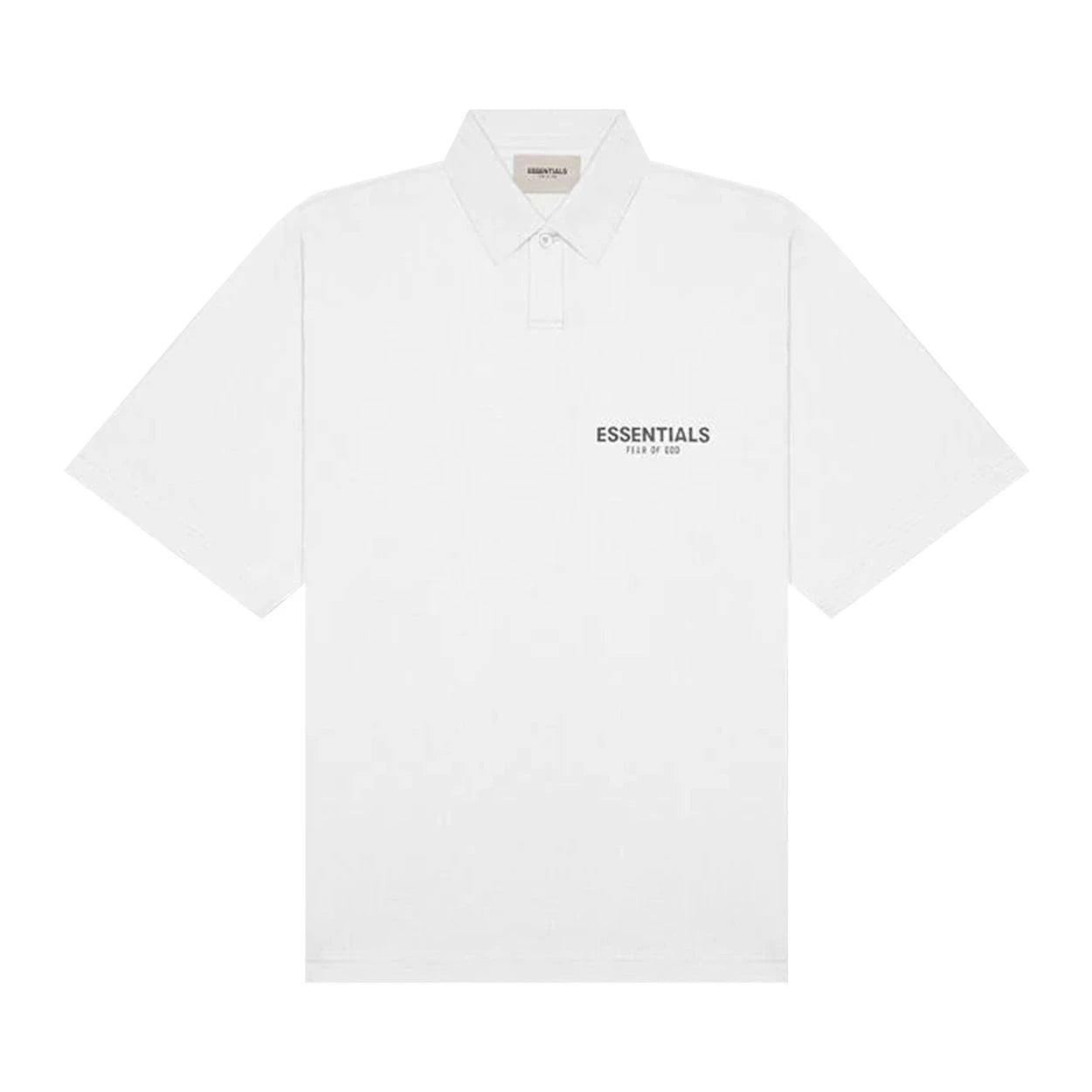 Fear of God ESSENTIALS بولو كبير الحجم - أوف وايت / إيغشيل