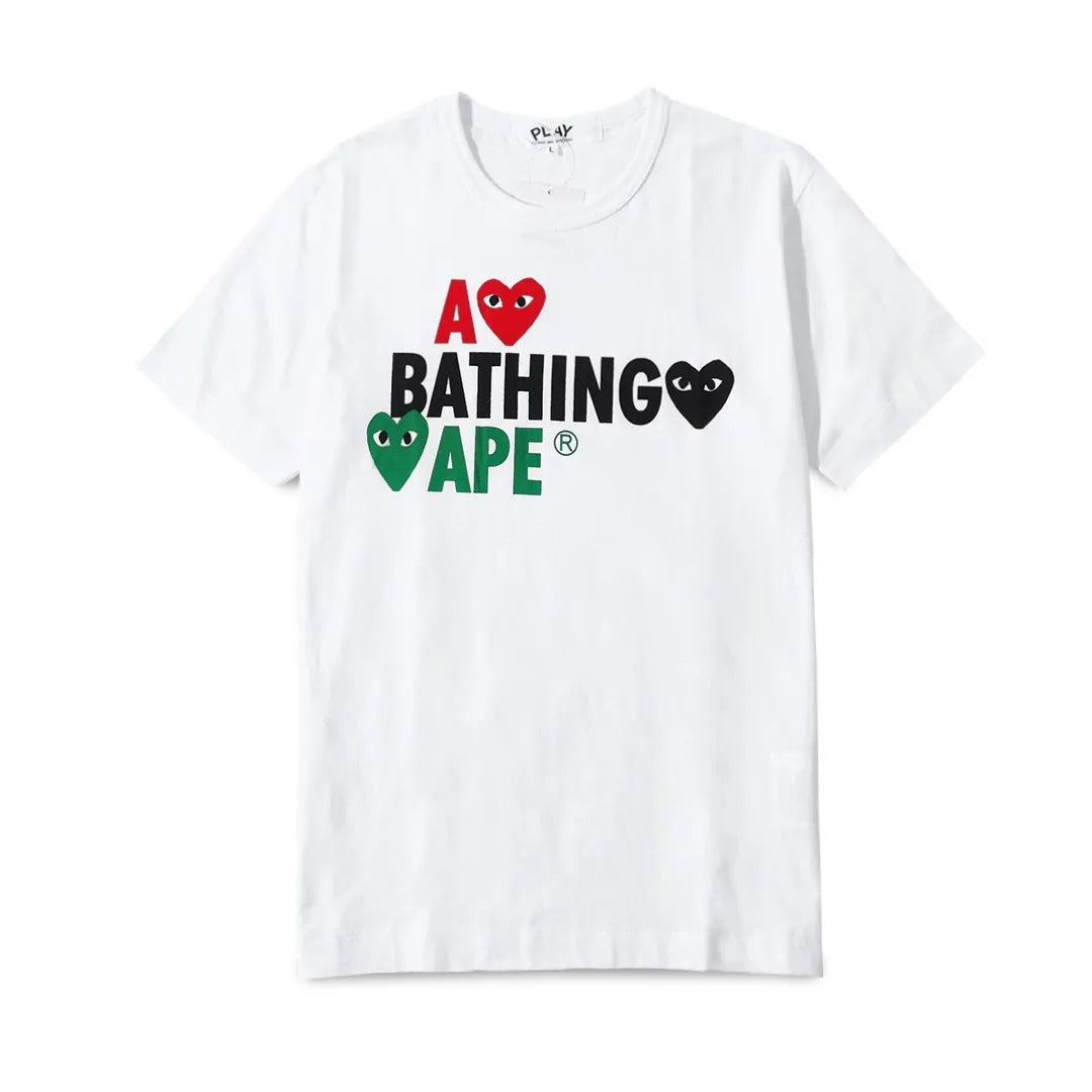 PLAY Heart Bathing Ape Graphic T-Shirt – Premium Streetwear Tee