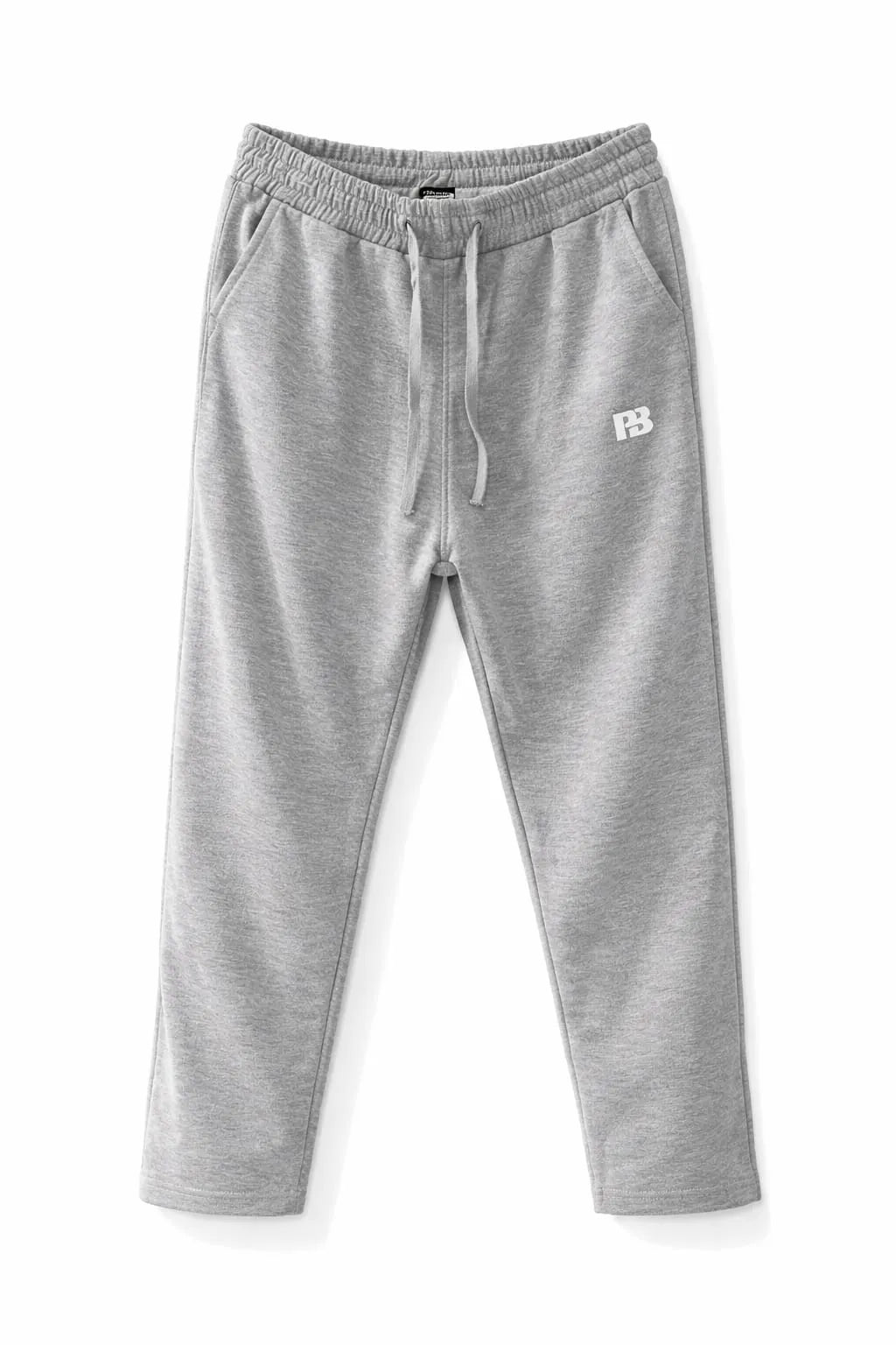 Pull&Bear Embroidered Logo Sweatpants - Heather Grey