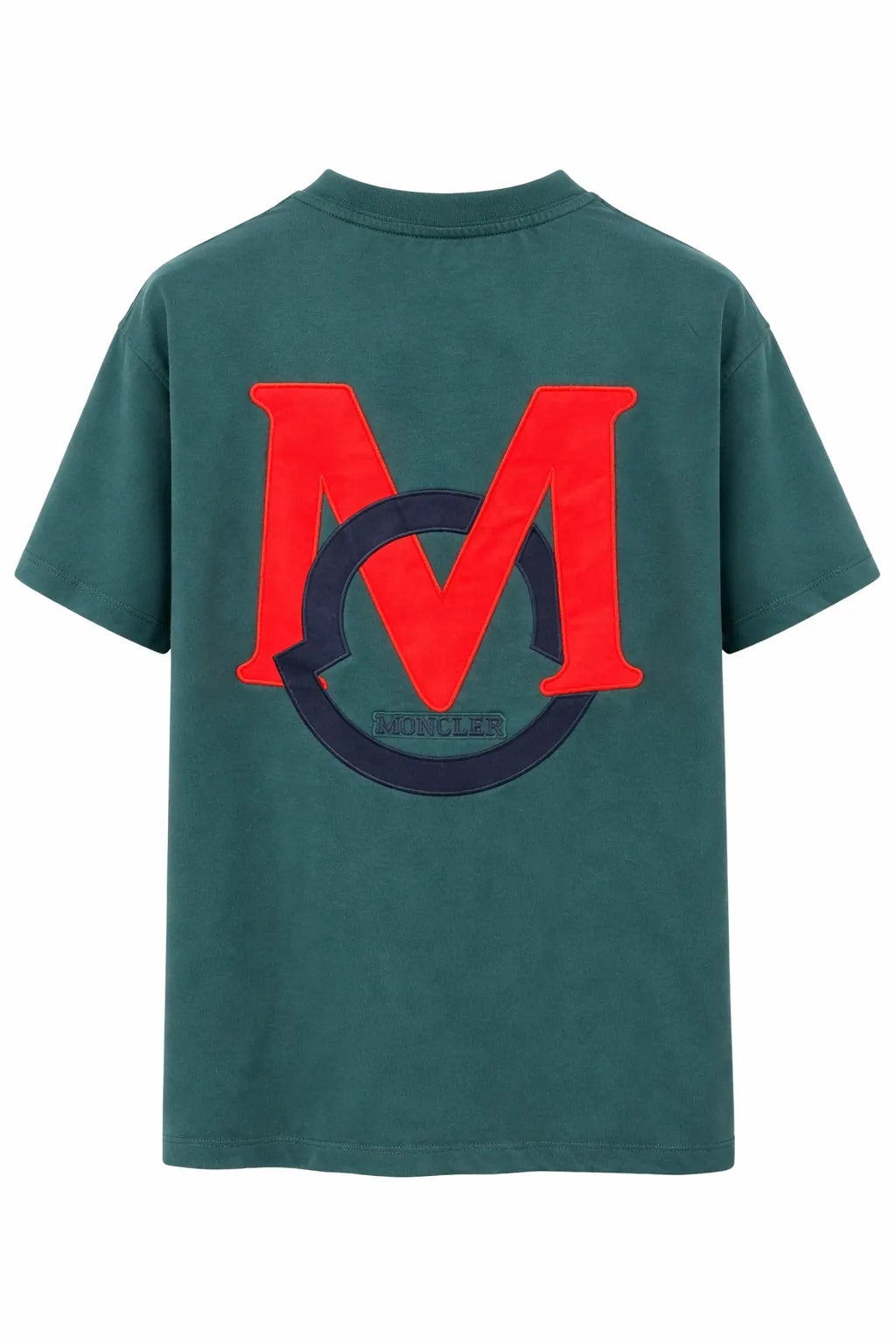Moncler Embroidered Logo T-Shirt - Teal Green