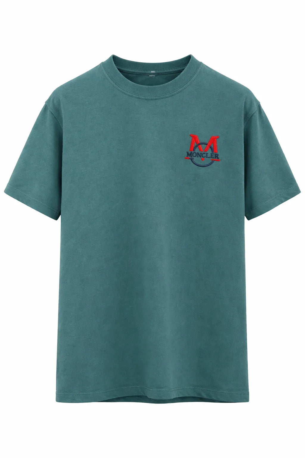 Moncler Embroidered Logo T-Shirt - Teal Green