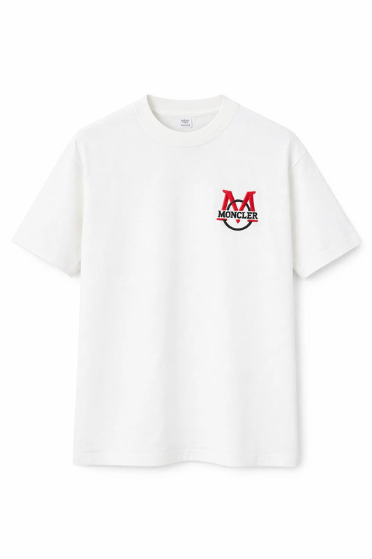 Moncler Embroidered Logo T-Shirt - Optical White
