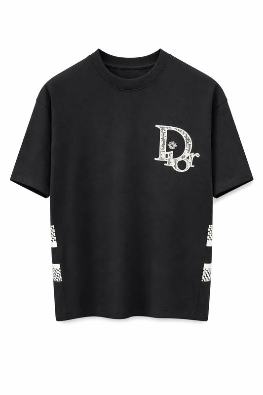 Dior Oblique Oversized T-Shirt - Black & White Signature