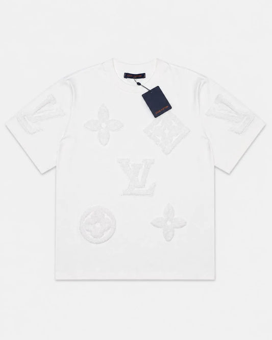 LV Monogram Toweling Patch T-Shirt - Black & White Pack