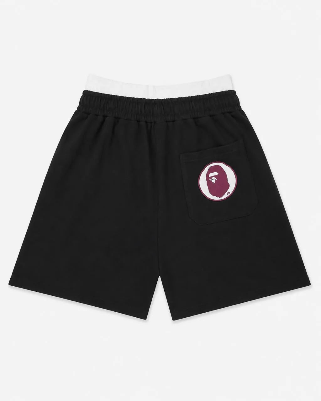 BAPE Shark Double Waistband Sweat Shorts - Black