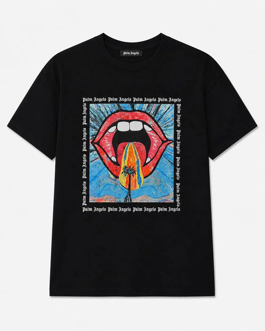 Palm Angels Graphic Mouth Printed T-Shirt