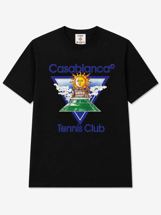 Casablanca Tennis Club Printed Graphic T-Shirt