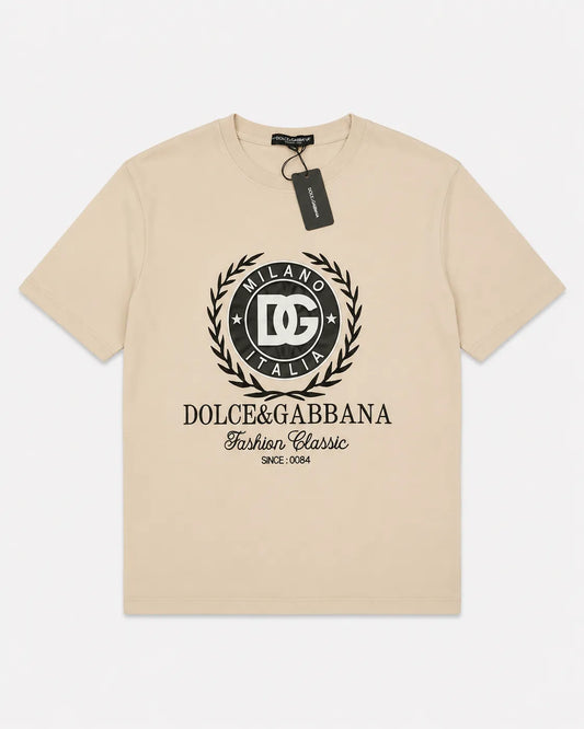 Dolce & Gabbana Beige Printed T-Shirt