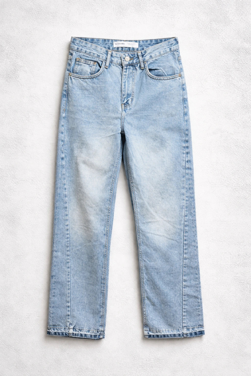 Bershka High-Waist Flared Jeans - Light Blue Wash