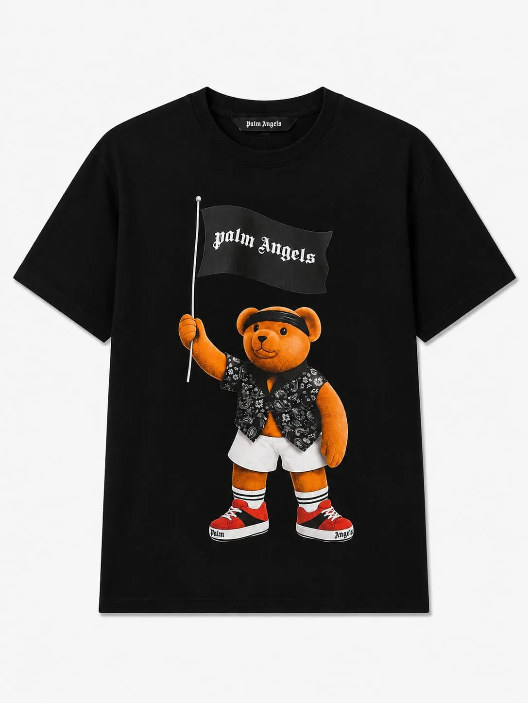 Palm Angels Flag Bear Graphic T-Shirt