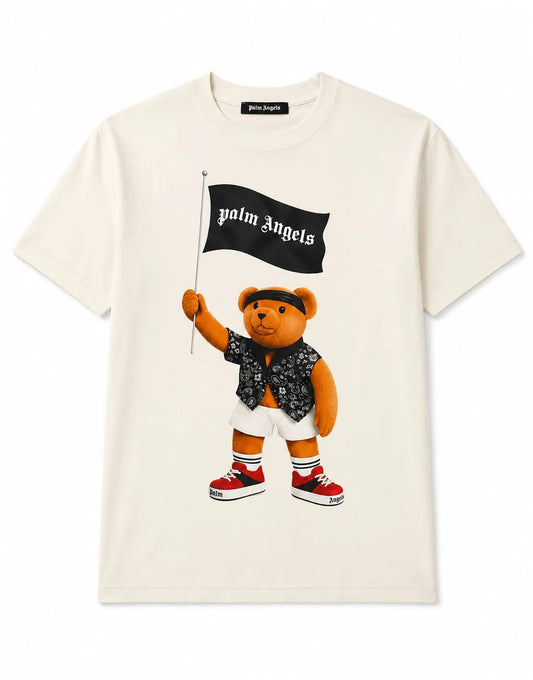 Palm Angels Flag Bear Graphic T-Shirt