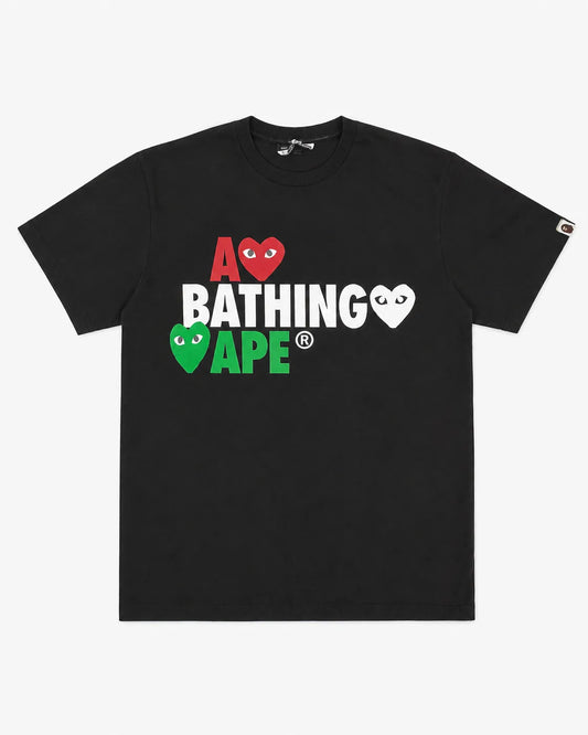 A Bathing Ape x Comme des Garçons PLAY Graphic T-Shirt
